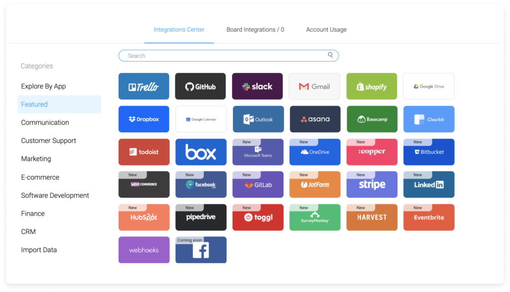 Notion vs Monday: Monday Integration